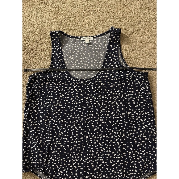 J CREW MERCANTILE Tank Top Sleeveless Navy / White Light Weight; Size Small‎ - Picture 4 of 7